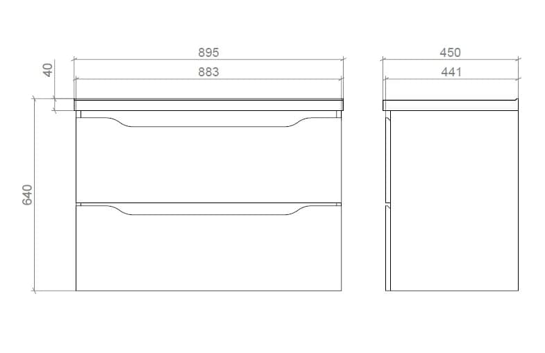 Wall-hung vanity unit “Amelia”