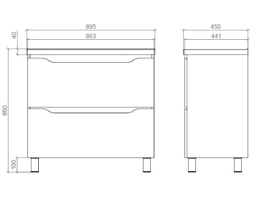 Floor-standing vanity unit “Amelia”
