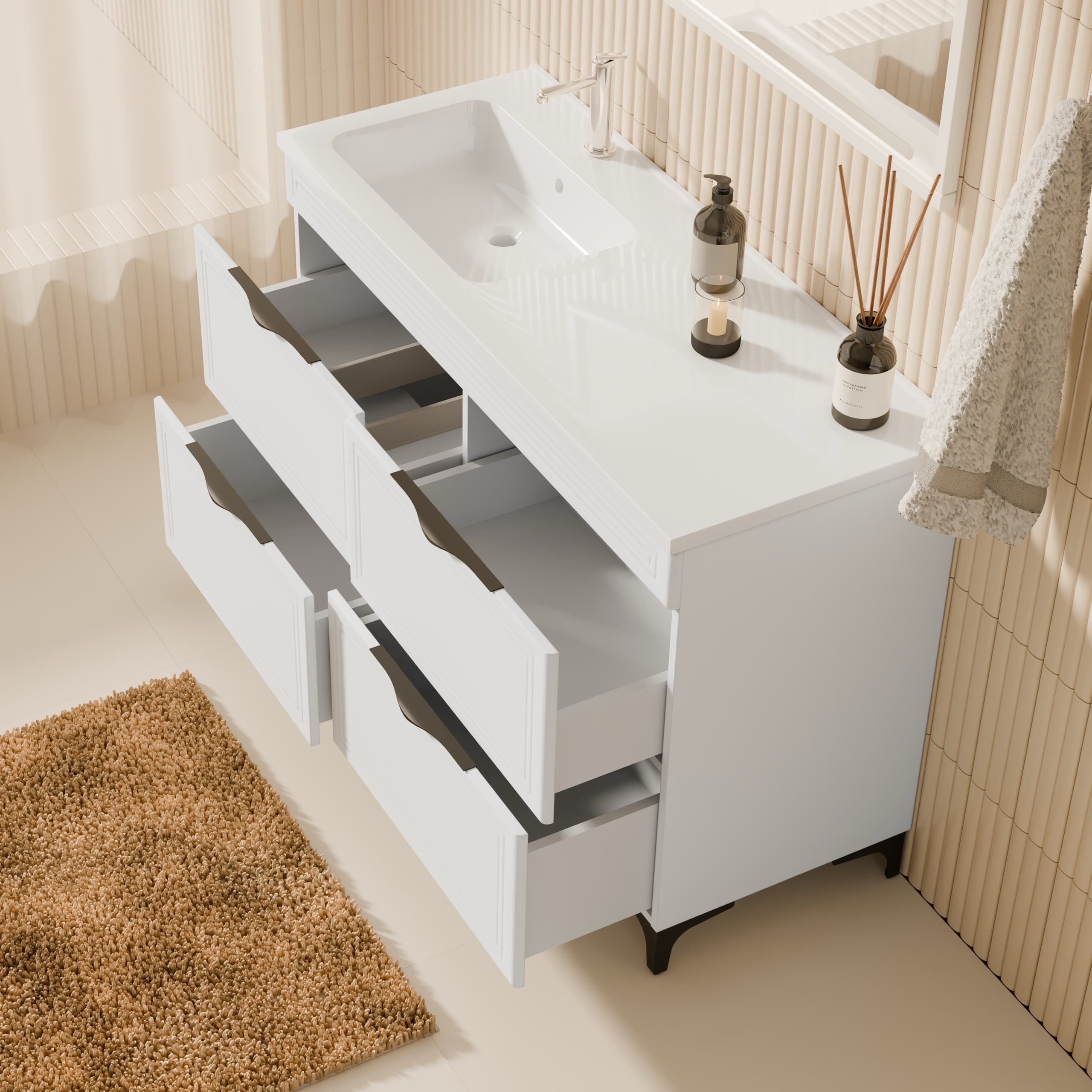 Meuble sous-vasque sur pieds “Estel”
