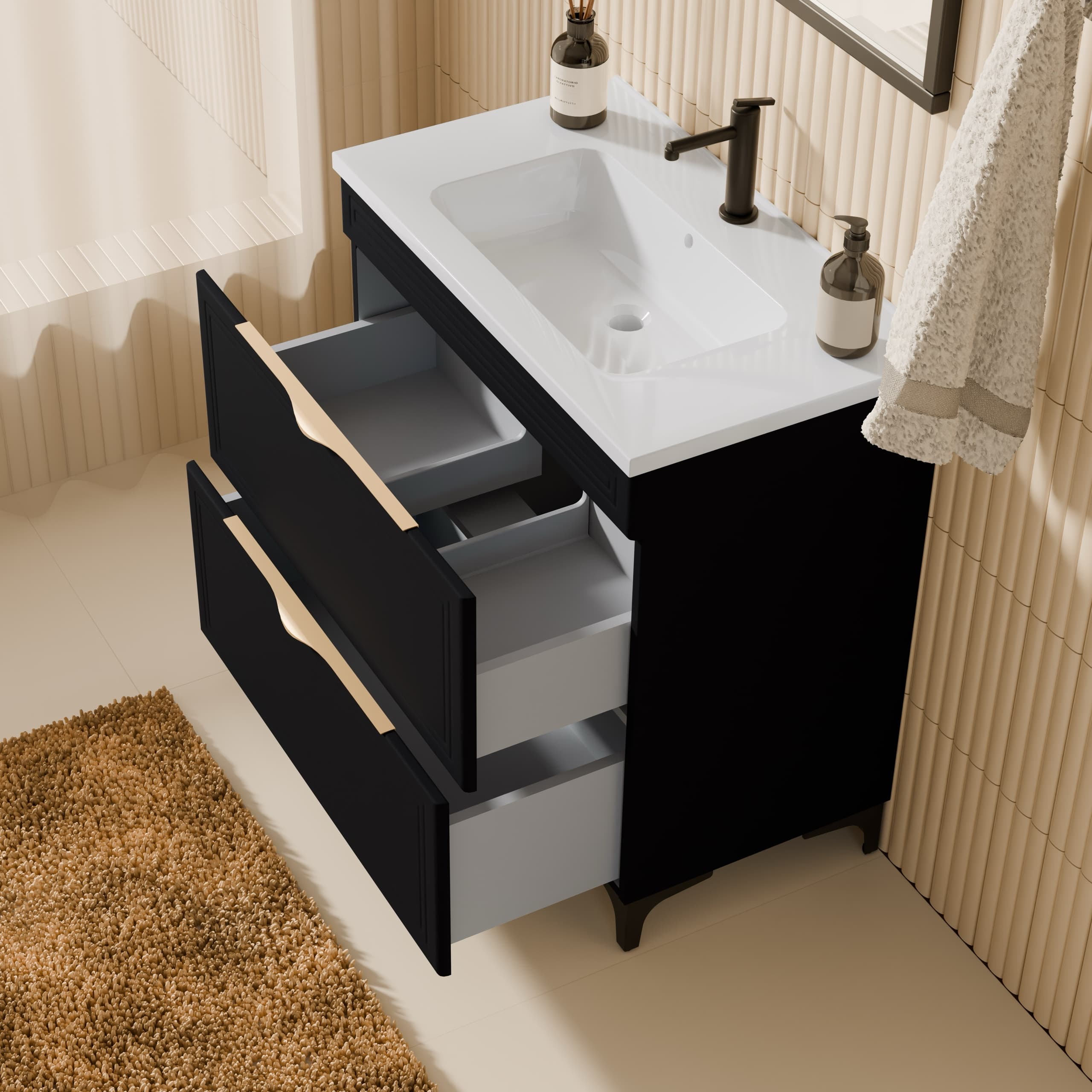 Meuble sous-vasque sur pieds “Estel”