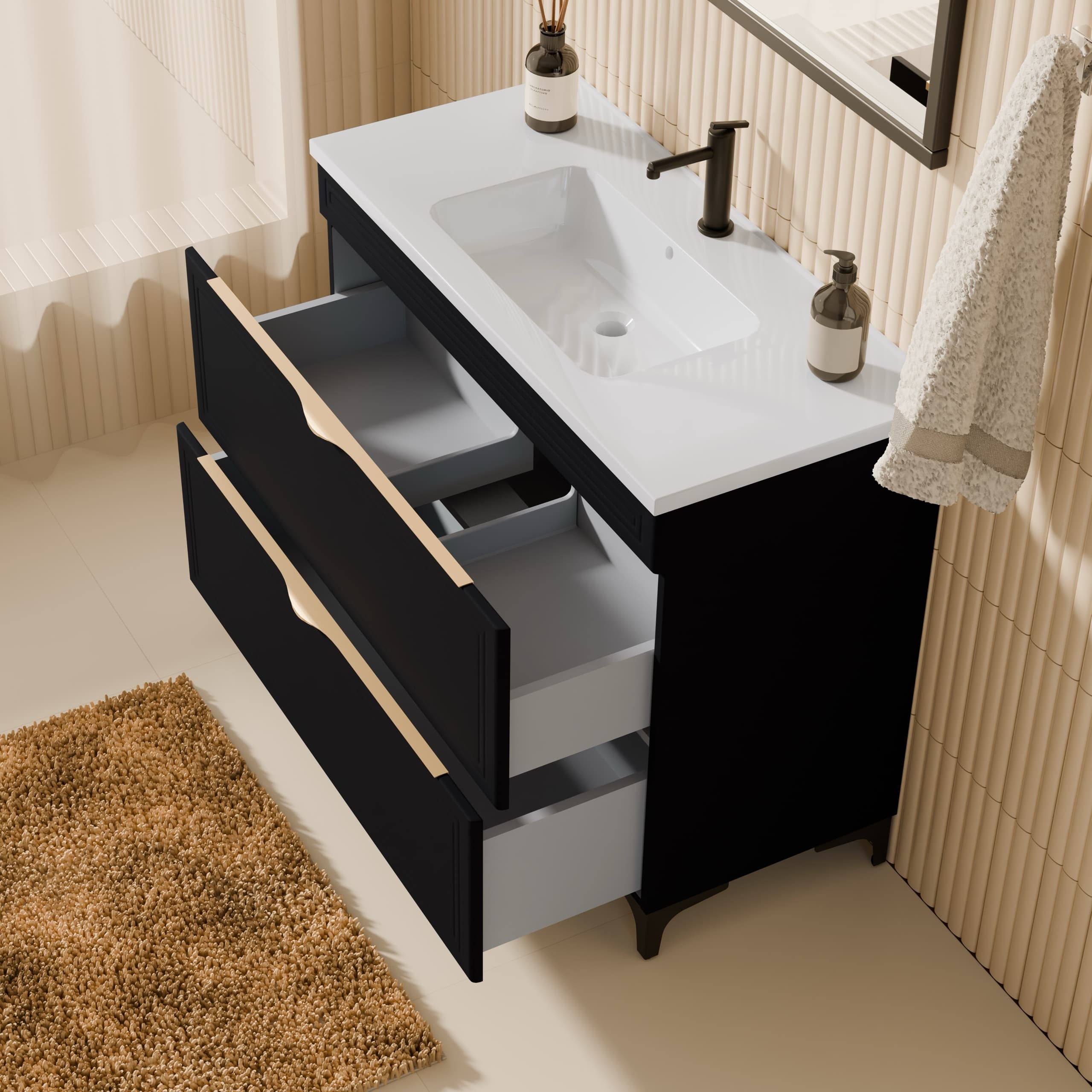 Meuble sous-vasque sur pieds “Estel”