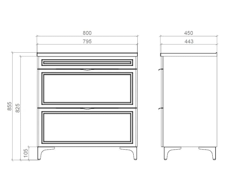 Mueble bajo lavabo de pie “Estel”