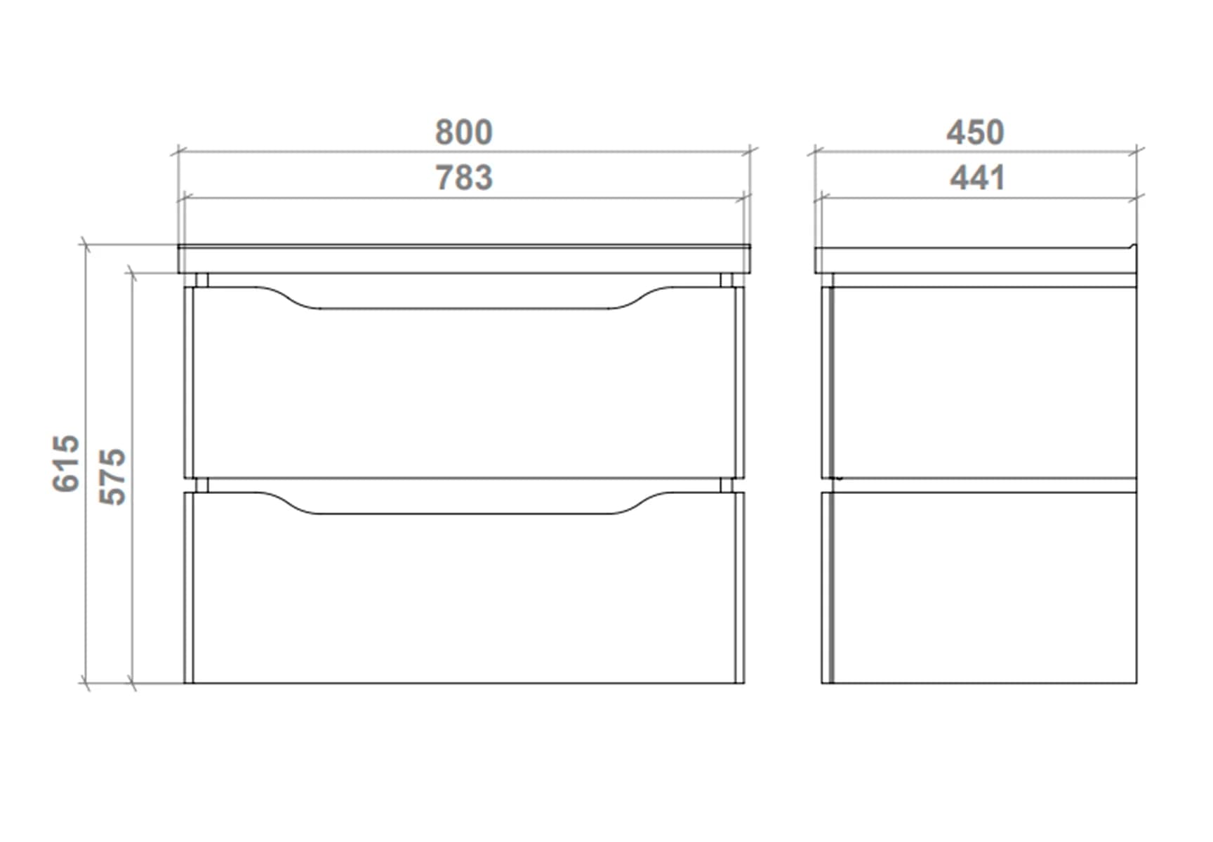 Wall-hung vanity unit “Sacramento”