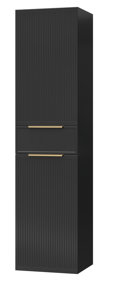 Підвісний пенал "Адель" шириною 40 см, чорного кольору, відкриття ліворуч 000007492 фото