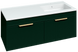Підвісна тумба "Адель" шириною 120 см, смарагдового кольору, з правостороннім умивальником 000007745 фото 1