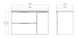 Підвісна тумба "Фест" шириною 100 см, білого кольору, ліва (корзина праворуч) 000008110 фото 3