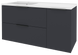 Підвісна тумба "Фест" шириною 120 см, антрацитового кольору, ліва (корзина для білизни праворуч) 000008113 фото 1