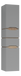Пенал підвісний "Сакраменто" 35 сірий правий 000005653 фото 1