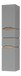 Пенал підвісний "Сакраменто" 35 сірий лівий 000005651 фото 1