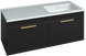 Підвісна тумба "Адель" шириною 120 см, чорного кольору, з правостороннім умивальником 000007490 фото 1