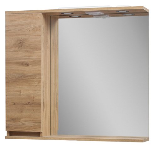 Шафка з дзеркалом "Сандра 80", лівостороння, колір Севілья 000004731 фото
