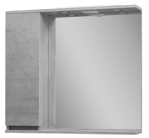 Шафка з дзеркалом "Сандра 80", лівостороння, колір Моноліт 000004727 фото