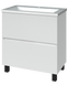 Тумба підлогова "Етна"80 біла (чорні ніжки) 000007459 фото 1