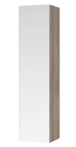 Пенал підвісний "Пріо" колір білий з вставками дуб корабельний, шириною 40 см, відкриття ліворуч 000005425 фото