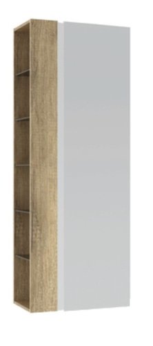 Пенал підвісний "Пріо" колір білий з вставками дуб корабельний, шириною 55 см, відкриття праворуч 000005715 фото