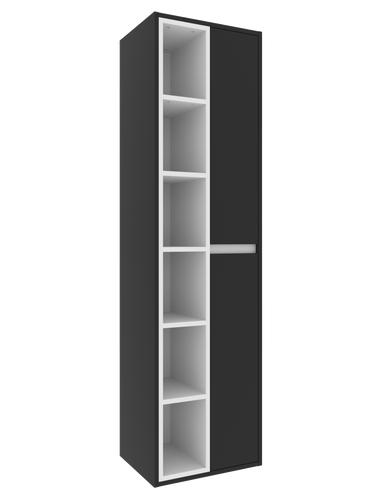 Підвісний пенал "Айріс" шириною 44 см, чорно кольору, відкриття праворуч 000008103 фото