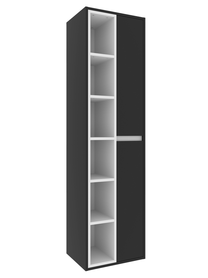 Підвісний пенал "Айріс" шириною 44 см, чорно кольору, відкриття праворуч 000008103 фото