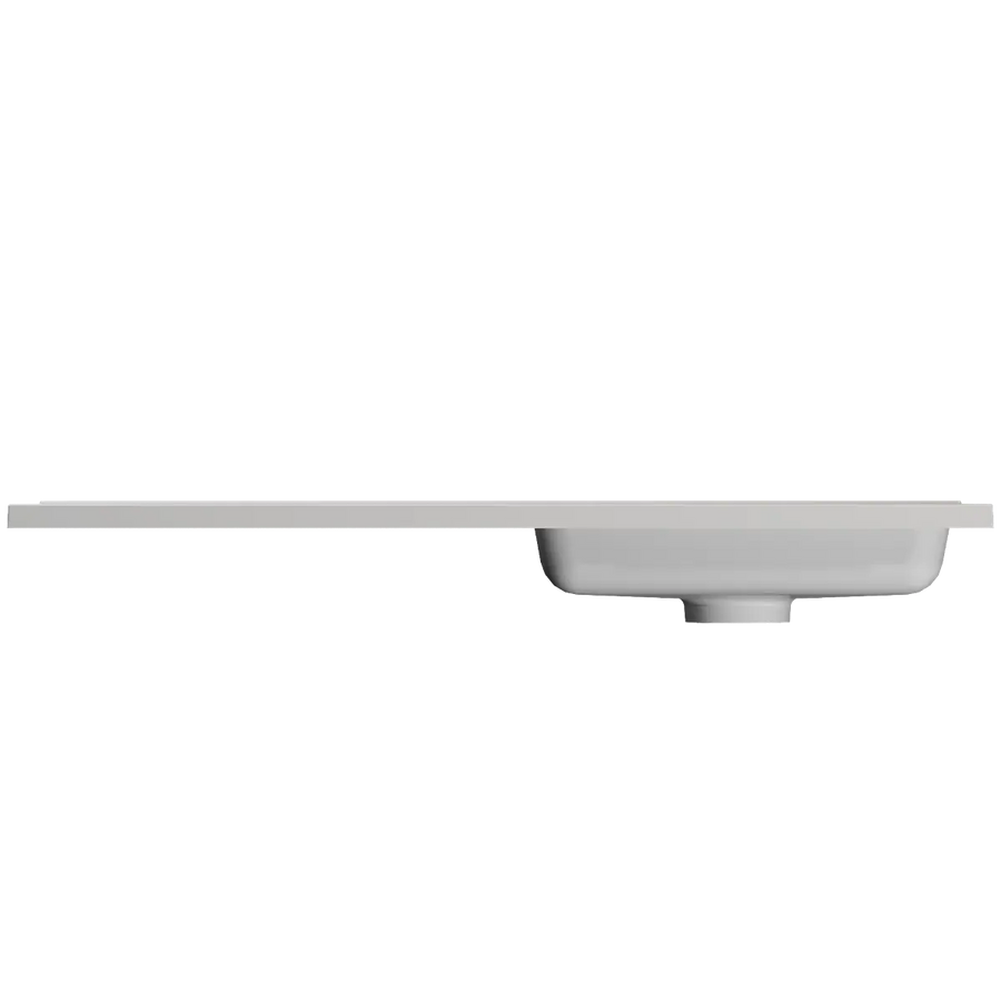 Підвісна тумба "Адель" шириною 120 см, білого кольору, з правостороннім умивальником 000007485 фото
