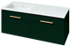 Підвісна тумба "Адель" шириною 120 см, смарагдового кольору, з лівостороннім умивальником 000007744 фото 1