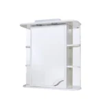 Шафа з дзеркалом з поличками і підсвіткою 70см Ліва