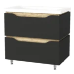 "Сакраменто" Тумба підлогова з ум. Глорія 70 2ш (антрацит)