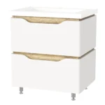 "Сакраменто" Тумба підлогова з ум. Глорія 60 2ш (біла)