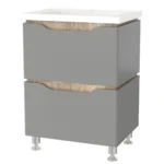 "Сакраменто" Тумба підлогова з ум. Глорія 60 2ш (сіра)