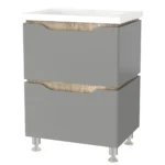 "Сакраменто" Тумба підлогова з ум. Глорія 70 2ш (сіра)