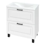 "Альба" Тумба підлогова з ум. Глорія 60 2ш (біла матова) фреза NEW