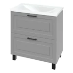 "Альба" Тумба підлогова з ум. Глорія 60 2ш (сіра матова) фреза NEW