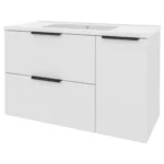 "Фест" Тумба з ум. Родео 100 (біла) з корзиною праворуч