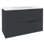 "Фест" Тумба з ум. Родео 100 (антрацит) з корзиною ліворуч