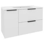 "Фест" Тумба з ум. Родео 100 (біла) з корзиною ліворуч