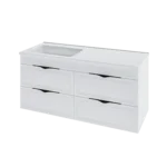 "Естель" тумба підвісна з ум. Родео 120, біла Л.