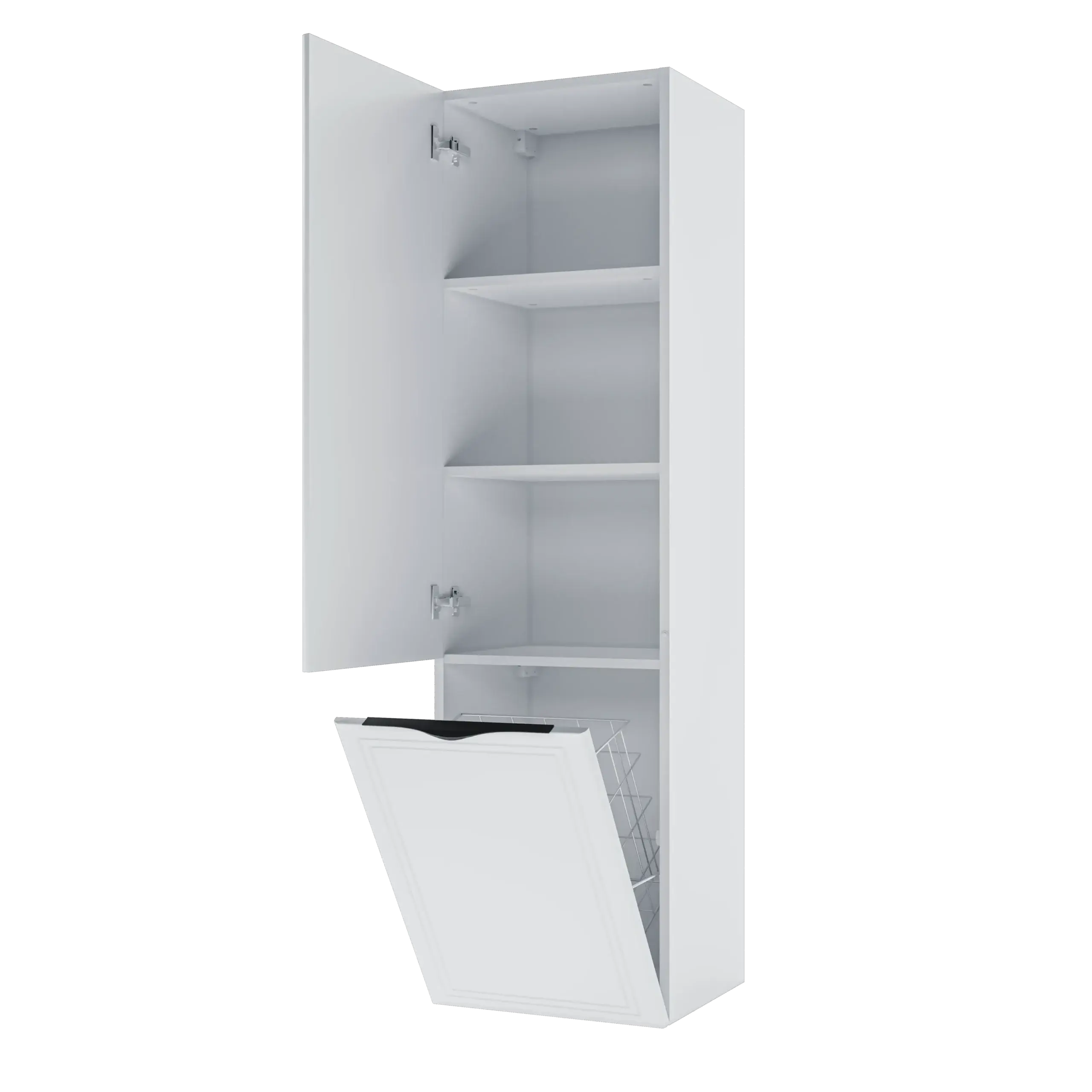 "Estel" Colonne de salle de bain Suspendu 40x35 (avec Panier, Blanc, G) – Image 2