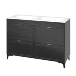 "Естель" тумба підлогова з ум. Родео 120, ( подвійна чаша ) чорна